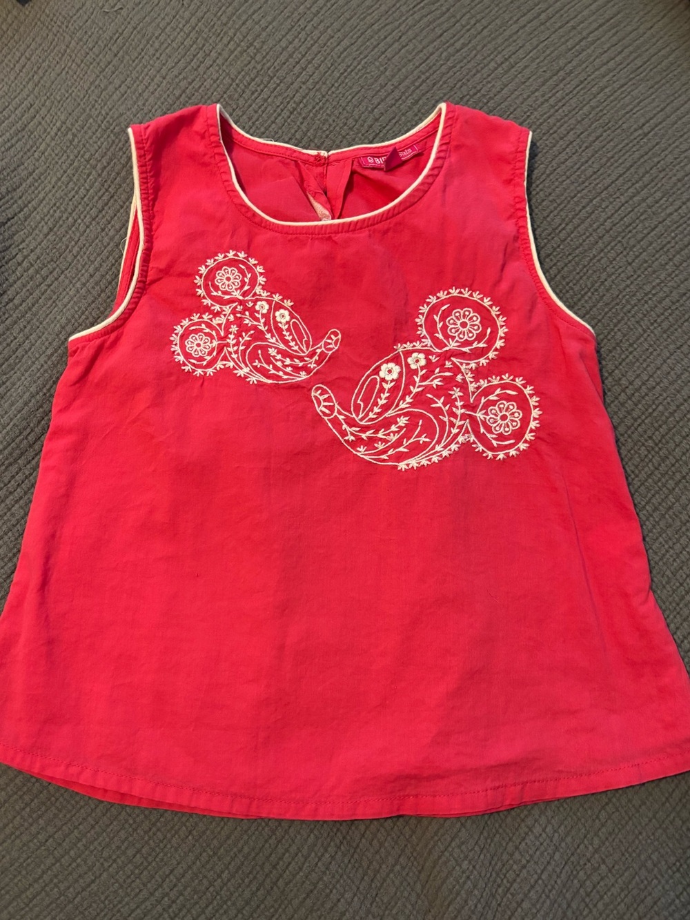 BIBA Girls Minnie & Mickey Embroidered Top